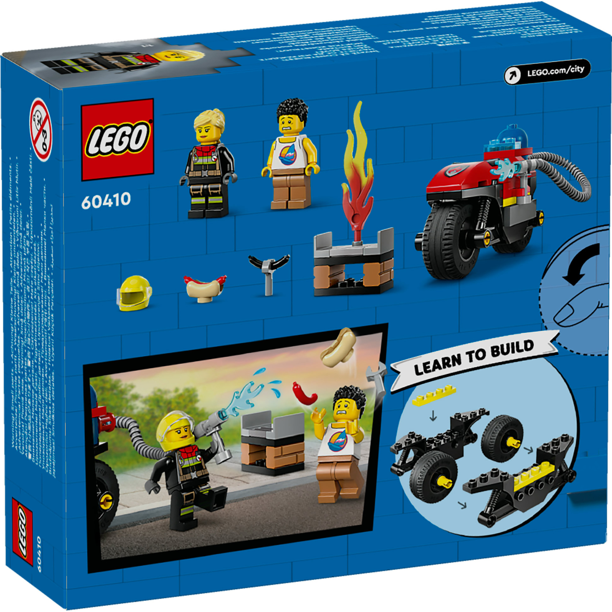 LEGO CITY 60410 Đồ chơi lắp ráp Xe mô tô cứu hỏa (57 chi tiết)