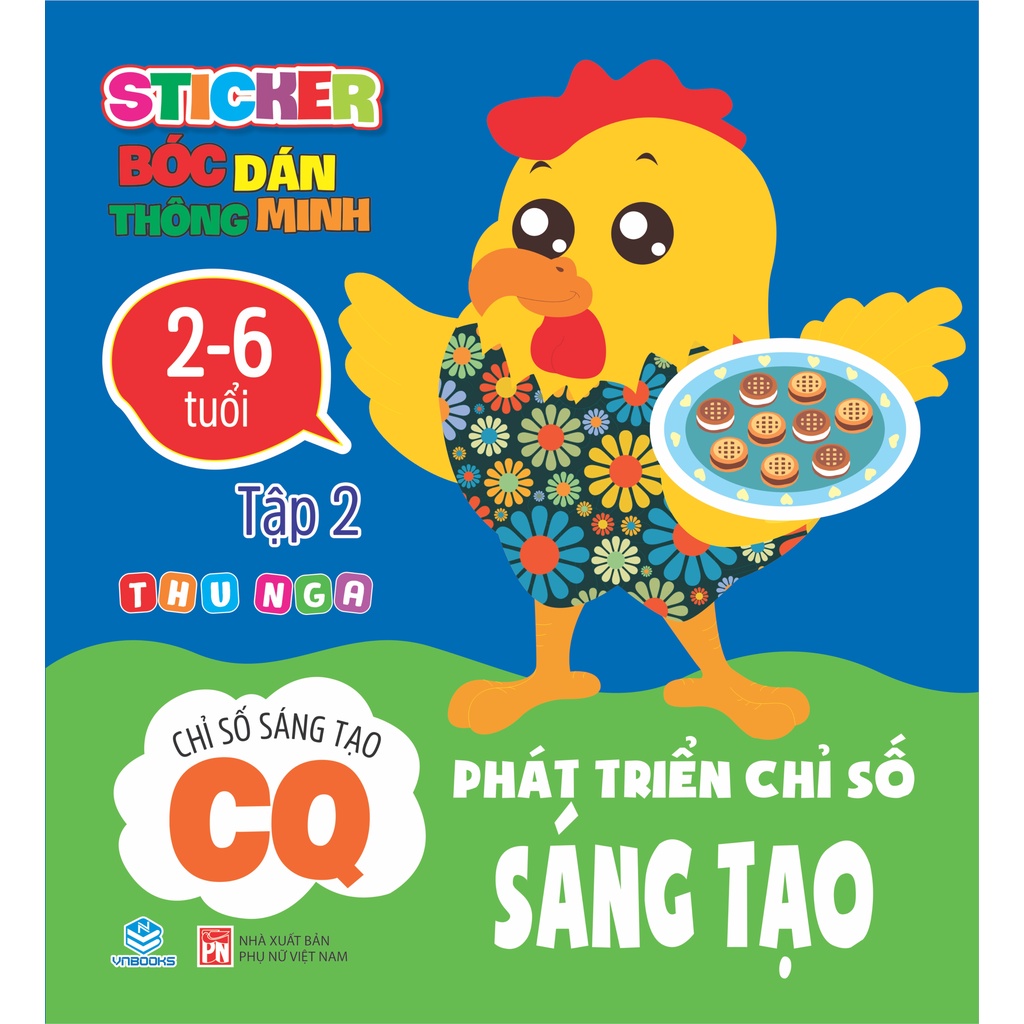 Sách - Combo 3 Quyển Sticker bóc dán thông minh - Phát triển chỉ số sáng tạo CQ 2-6 tuổi