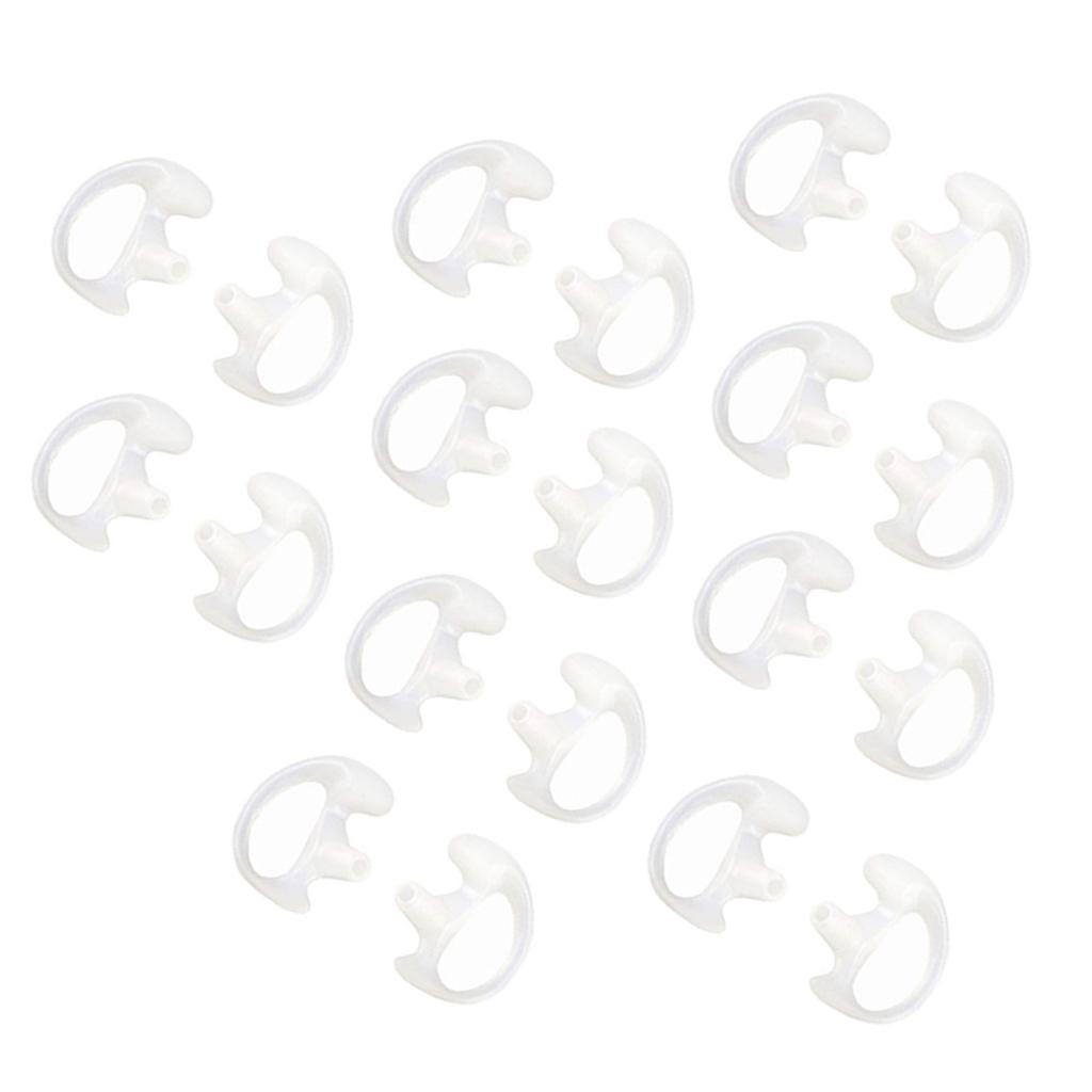 20x Clear Silicone Earbuds for Walkie Talkie Covert Acoustic Tube Earpiece