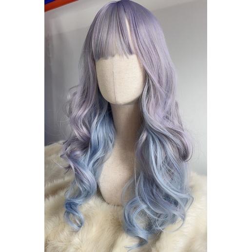 Tóc giả cosplay công chúa-kèmlưới trùm tóc