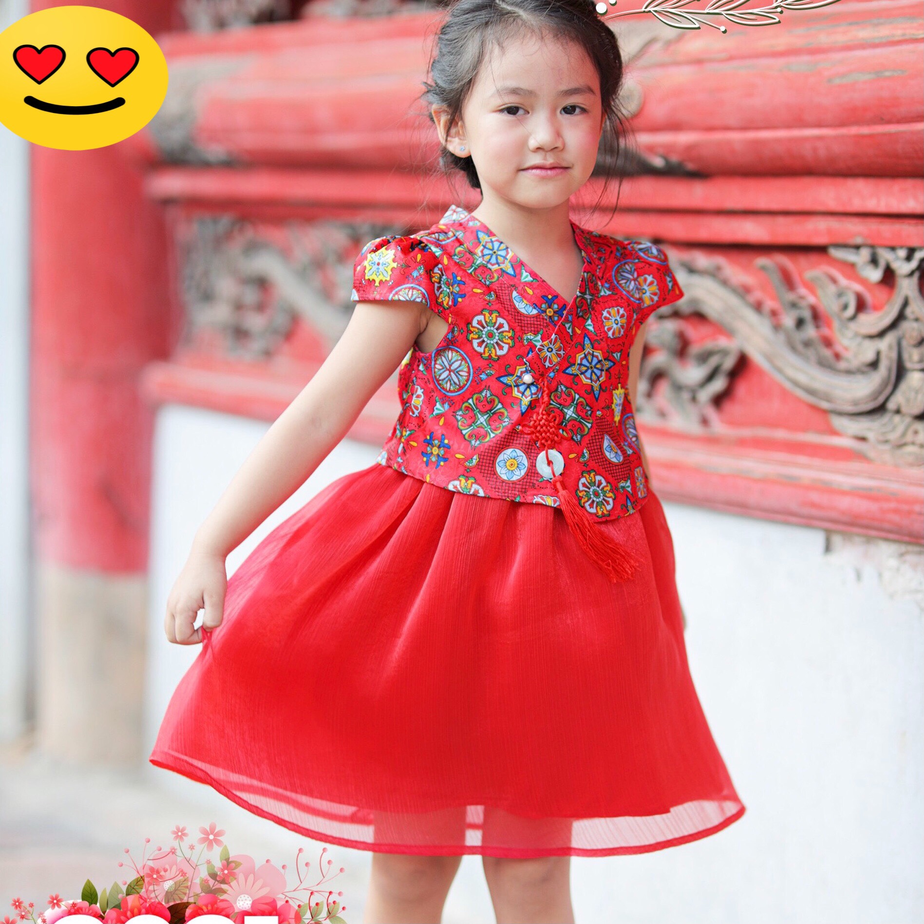 Set bộ mặc tết bé gái cực sang trọng SE141