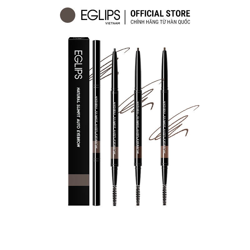 Chì Kẻ mày Eglips Natural Slimfit Auto Eyebrow 2 đầu (đầu nhỏ) 0.08g Chống nước tốt