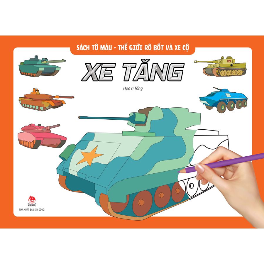 Combo Sách Tô Màu - Thế Giới Rô Bốt Và Xe Cộ