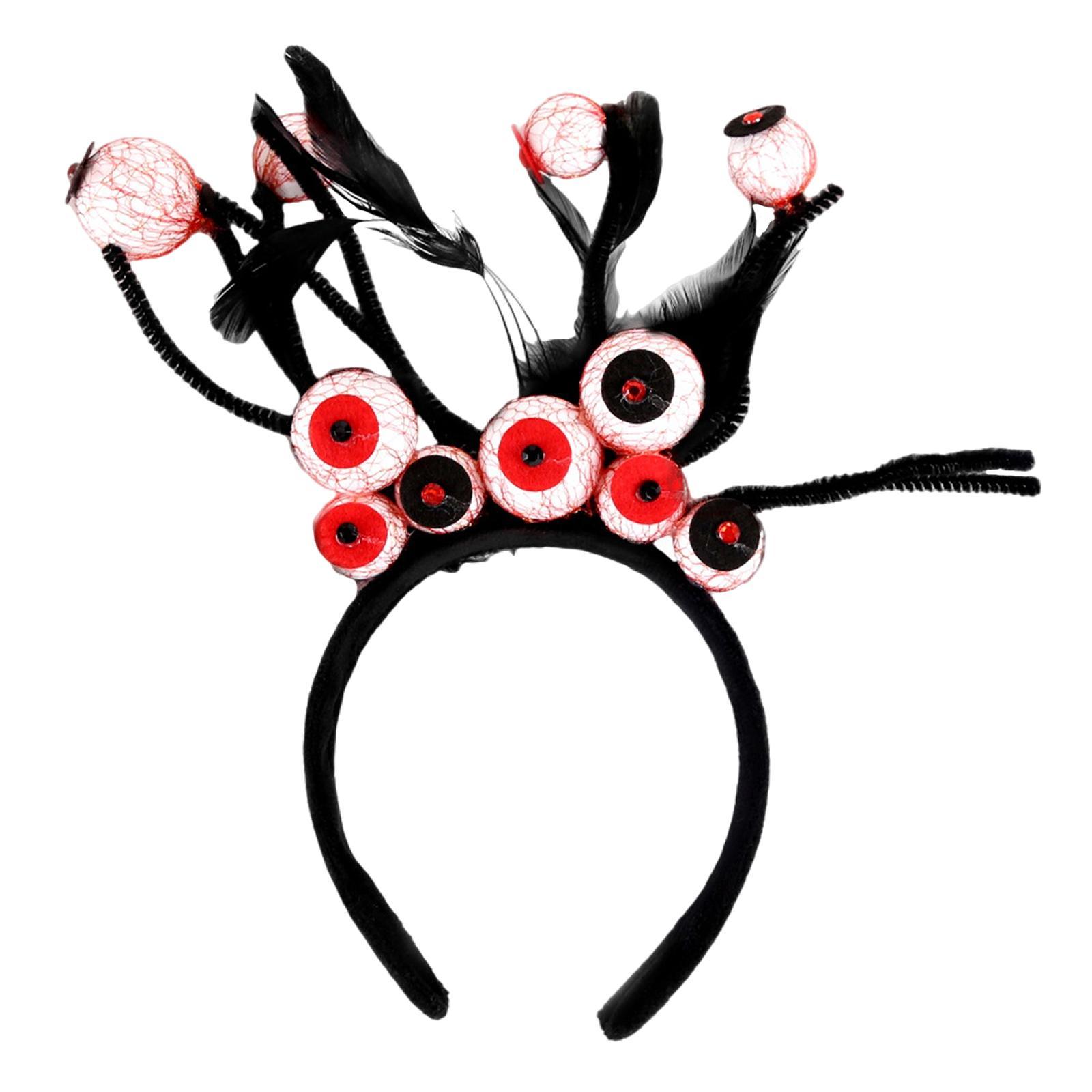 Halloween Headband, Hair Hoop, Headdress, Dress up Costume Headpiece, Spooky Eyeball Headband Hairband for Carnival Masquerade Role Play