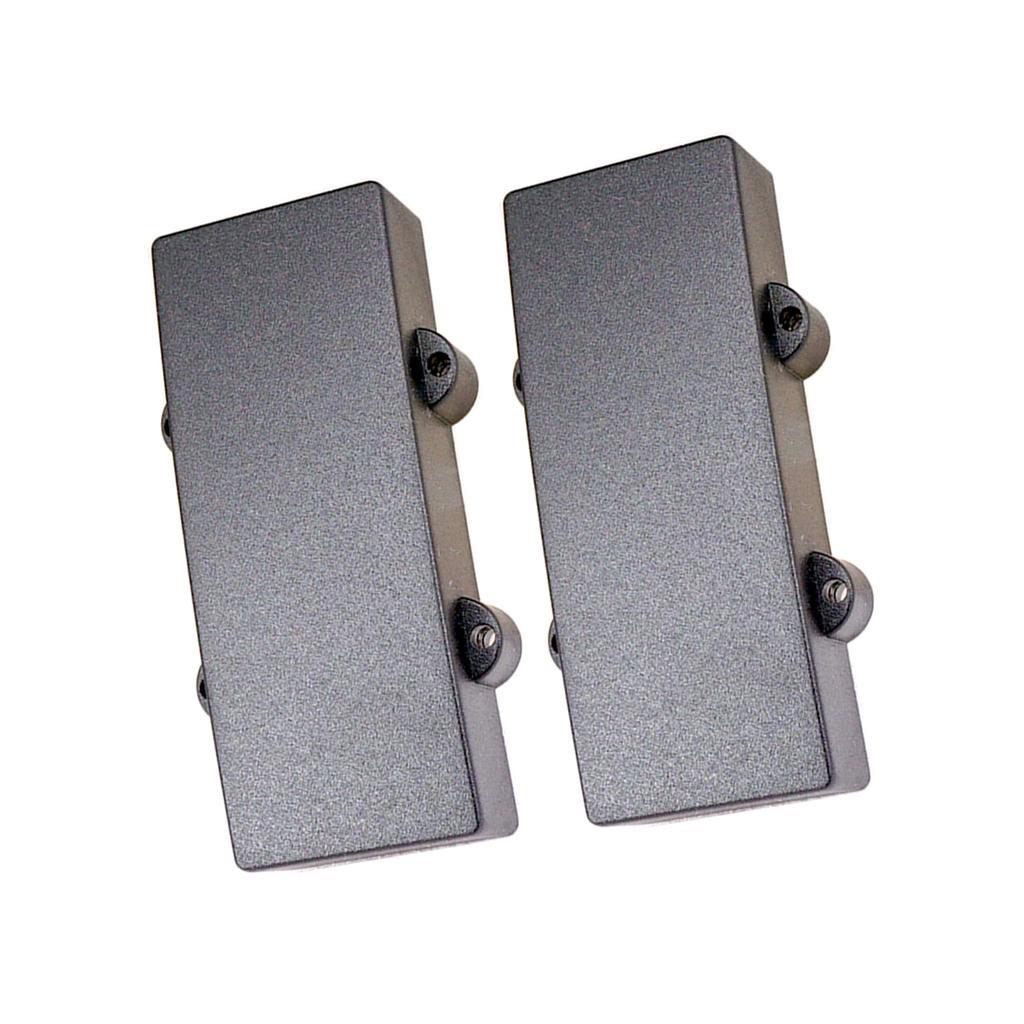 2X 2 Pieces Black Sealed Humbucker Pickup Cover for 4 String Bass Guitar