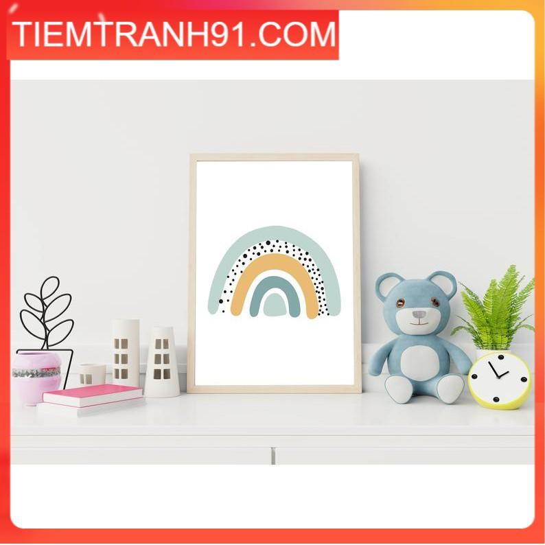 Tranh treo tường | Tranh cho bé-Boho Rainbow 45 , tranh canvas giá rẻ