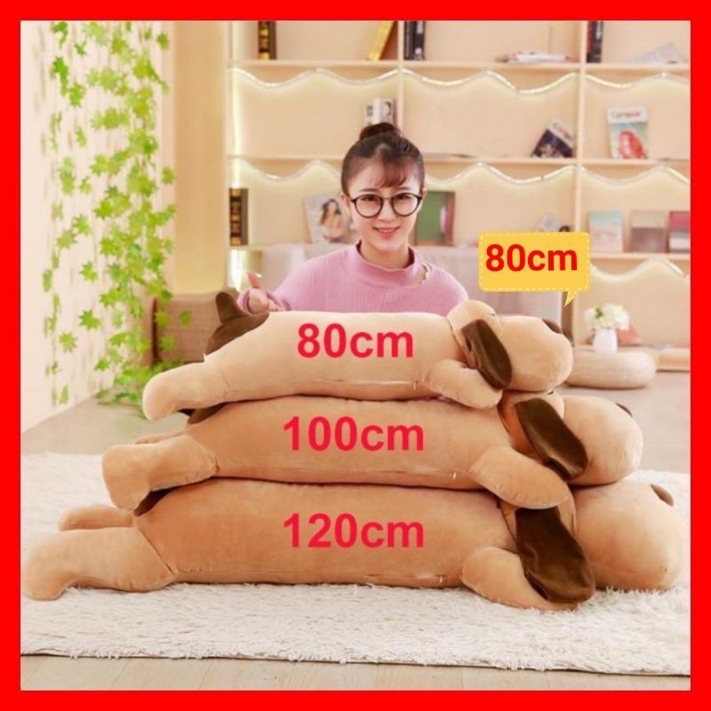 Gấu Bông Ôm Cho Bé Cún Lười Ngủ Dài đủ 120cm