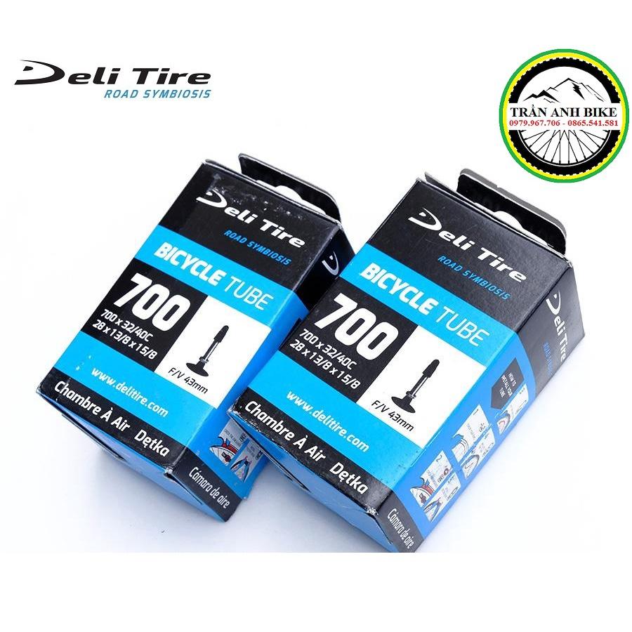 Ruột xe đạp Deli Tire 700x 32 40c 48mm Van pháp - van hạt gạo