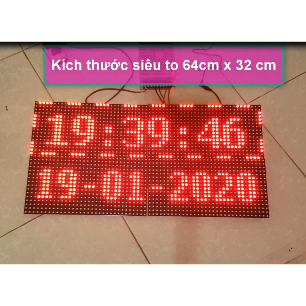 Bộ biển led matrix 4 tấm P10 làm quảng cáo, đồng hồ...full phụ kiện