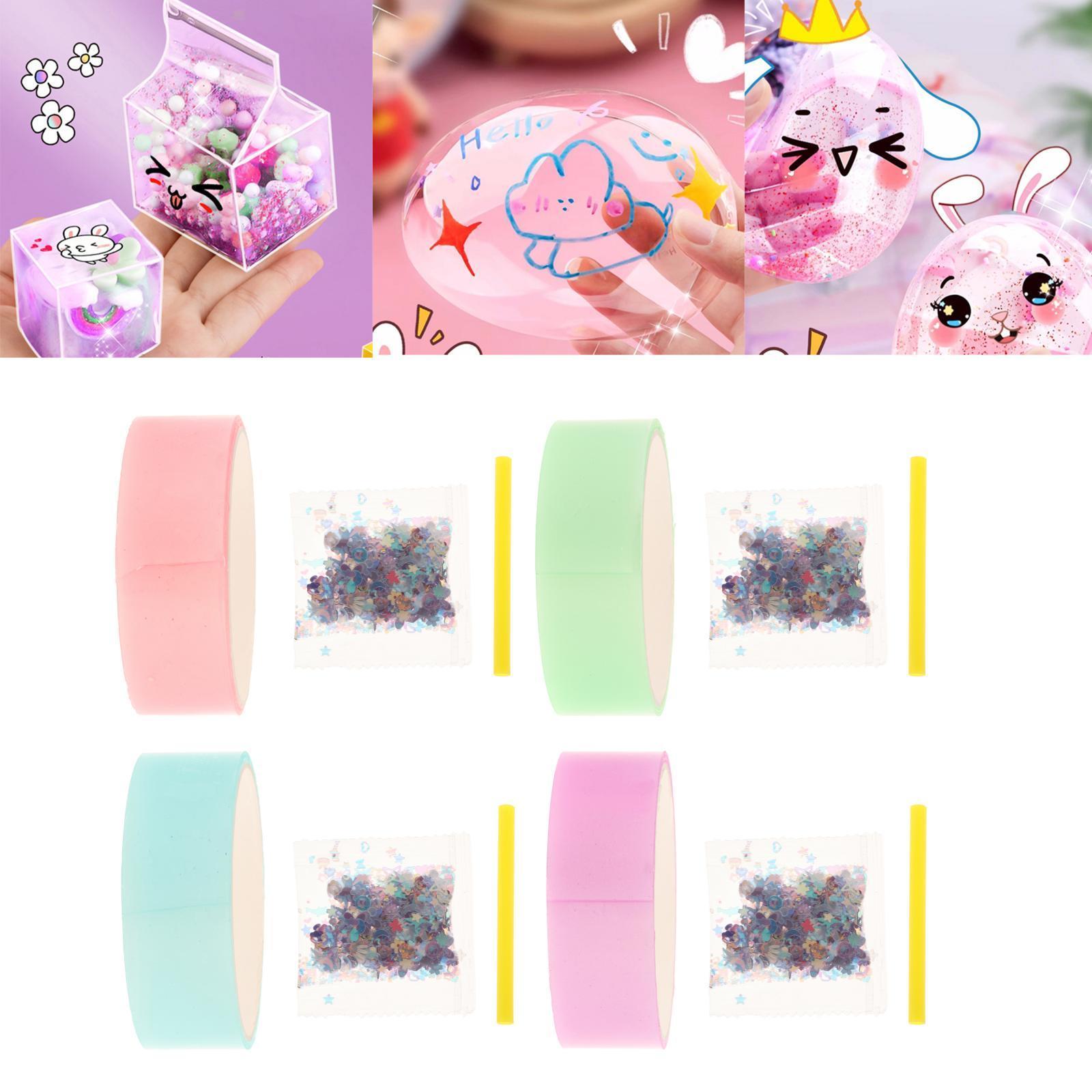 4 Pieces Sticky Tape for Kids Adults Pinch Toy Classroom DIY Craft