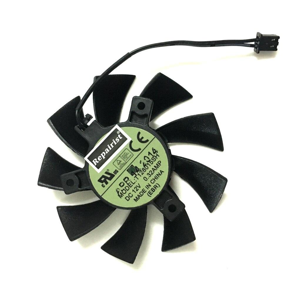 Quạt Tản Nhiệt T128015Sh 2pin 75mm 0.32a Vga Cho Gigabyte N240 N250 Gts240 250 Gts450
