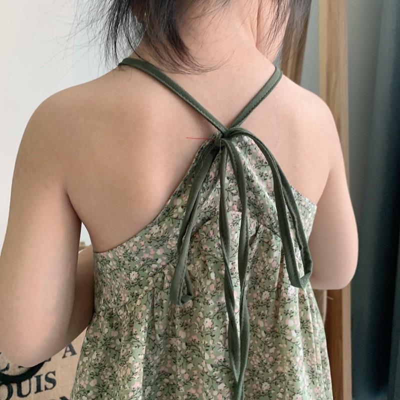 Đầm 2 dây mùa hè cho bé gái