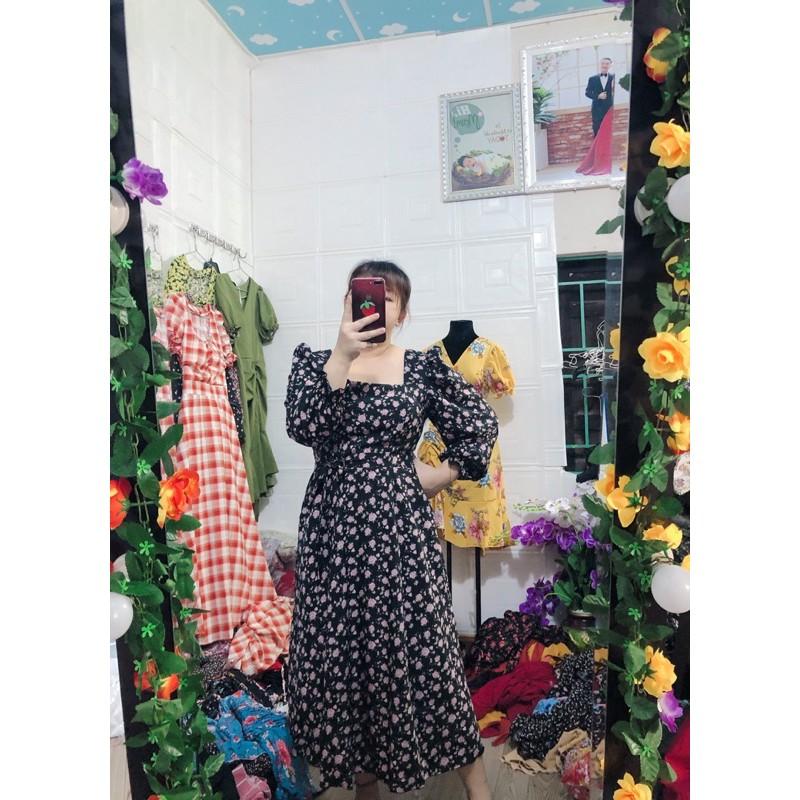 Đầm Bigsize cổ vuông tay dài