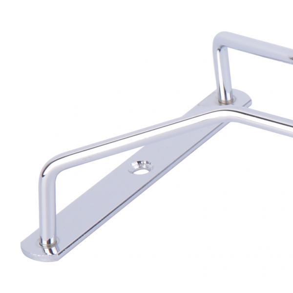 1-Row Kitchen Glass Cup Goblet Shelf Storage Rack Hanging Stemware Holder