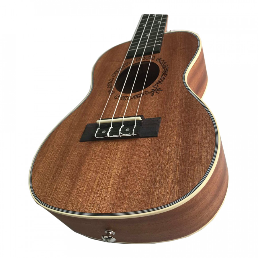Đàn 4 dây size concert dễ tập - ukulele gỗ tốt tạo âm vang màu nâu gỗ UKLLGDNB