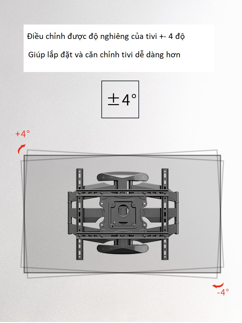 Khung Tivi đa năng Model 2020 NB P5 32-60inch Góc Xoay siêu mỏng - Hàng chính hãng