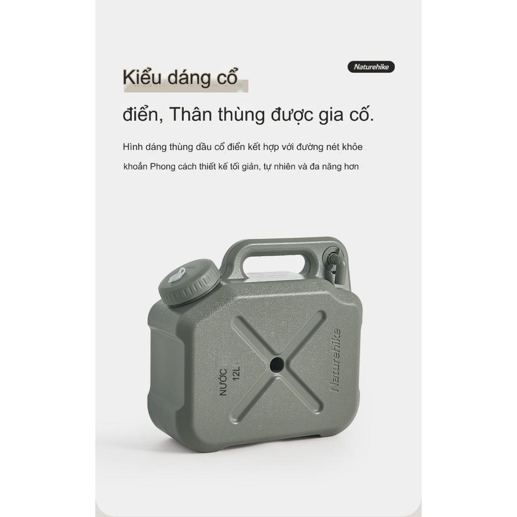 Can Đựng Nước Dã Ngoại, Can Đựng Nước Cắm Trại Có Vòi Naturehike CNH22CJ018