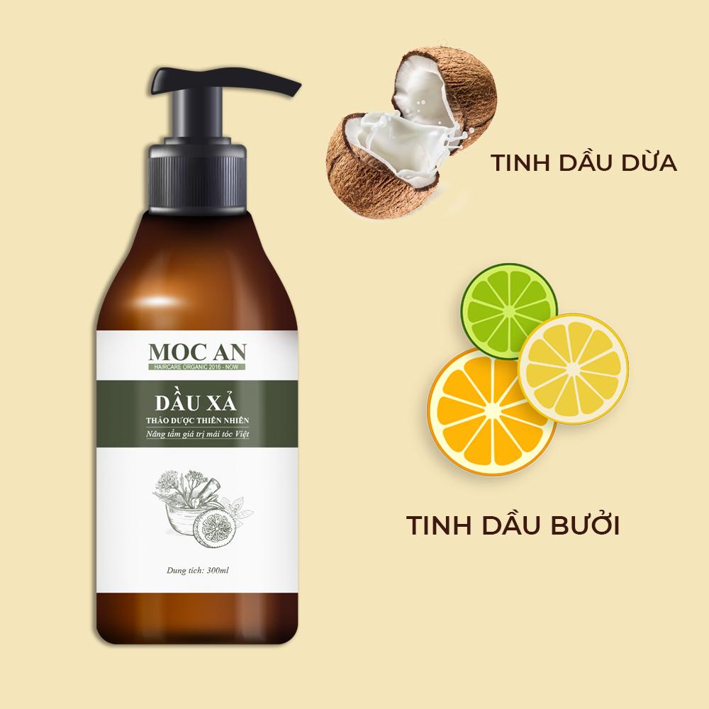 [XDB300] Dầu Xả Dừa Bưởi Non [300ML] Mộc Ân Haircare