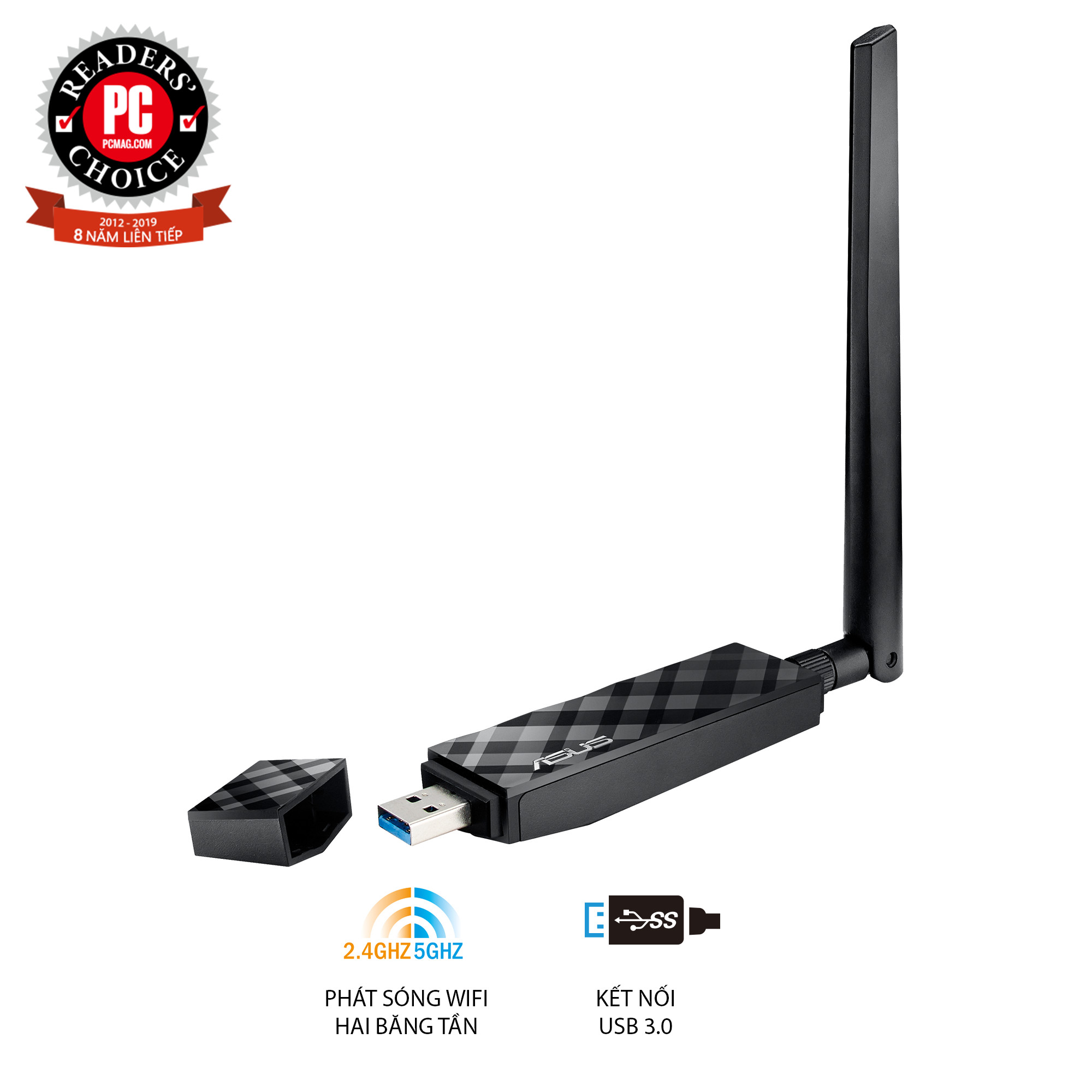 USB Wi-Fi Asus AC56 USB 3.0 Băng Tần Kép Wireless AC1300 - Hàng Chính Hãng