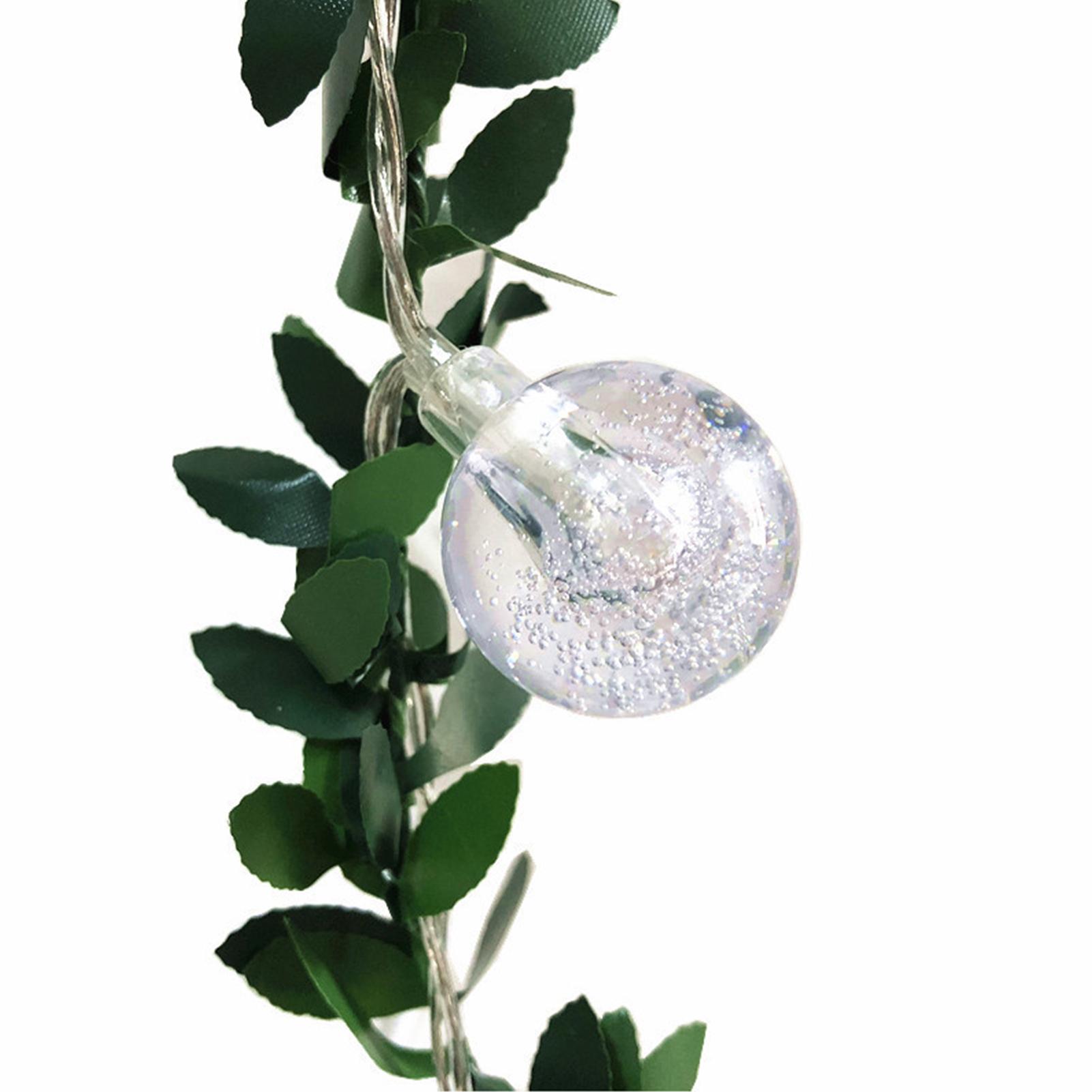 Dây đèn led 20 bóng hình tròn ánh sáng trắng ấm trang trí giáng sinh sân vườn