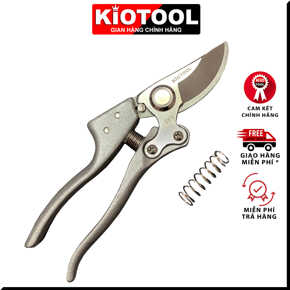 Kéo cắt cành Kiotool SK5-215 - Kèm lò xo thay thế cắt cành cây bonsai cây ăn quả cà phê