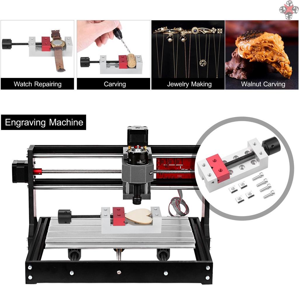 2-Inch Mini Drill Press Vise Flat Clamp C Clamp Bench Vise for Carving Engraving Machine Walnut Jewelry Watch Repairing