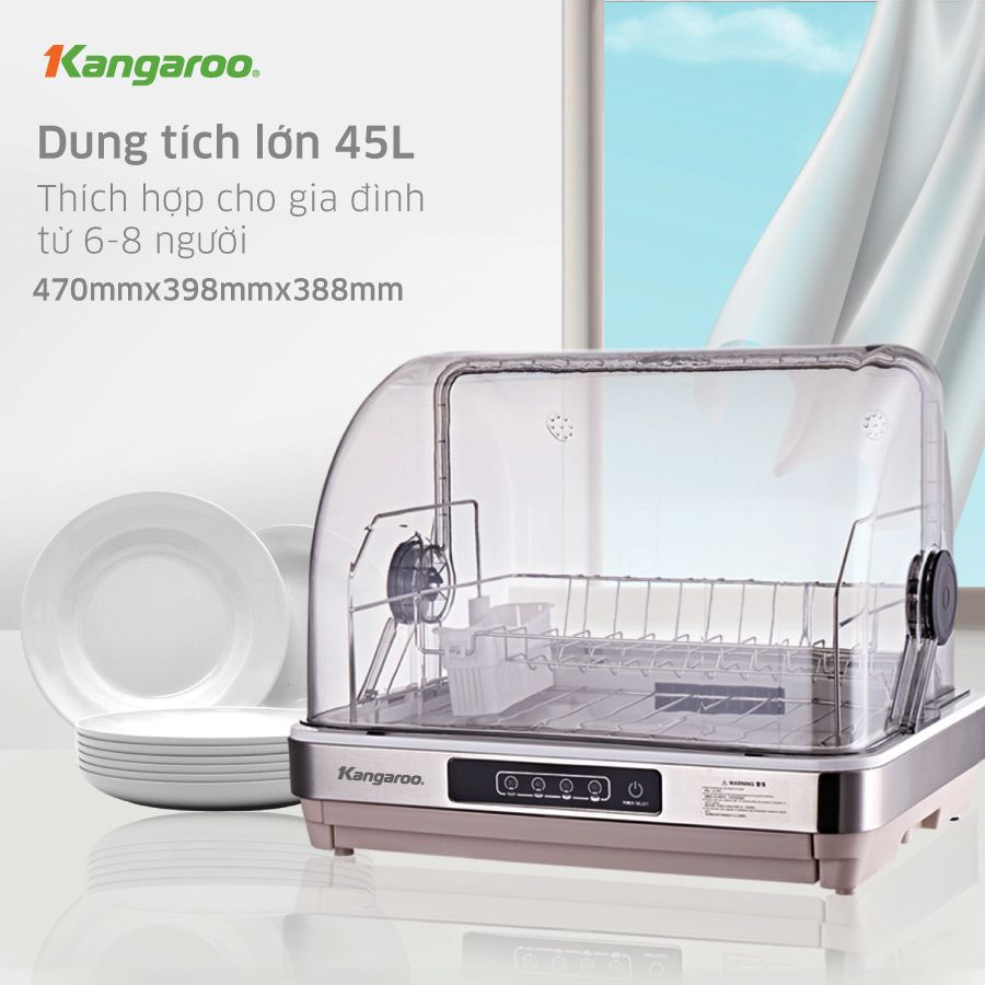 Máy sấy chén (bát) tiệt trùng Kangaroo KG45DD - Hàng chính hãng