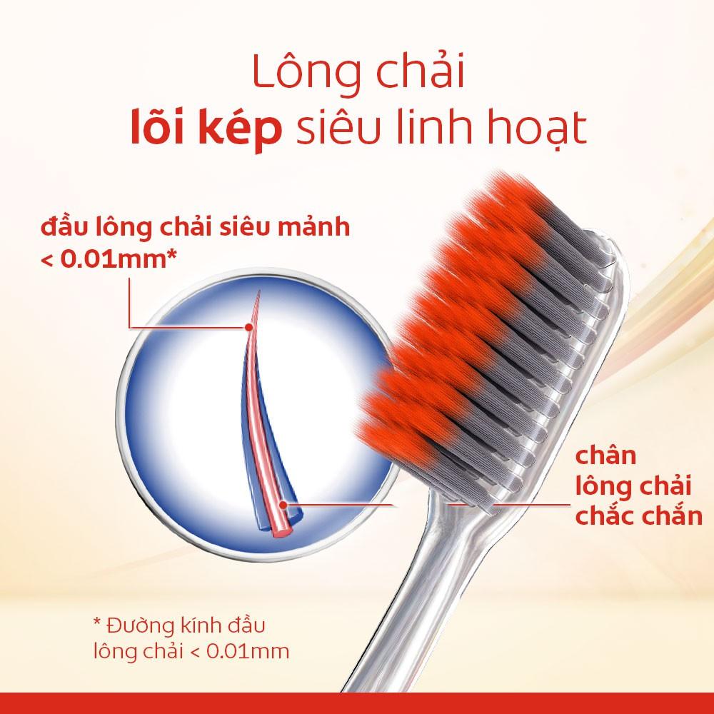 Bàn chải đánh răng Colgate ngăn chảy máu nướu SlimSoft Advanced từ khoáng núi lửa siêu mềm mảnh (Màu ngẫu nhiên)
