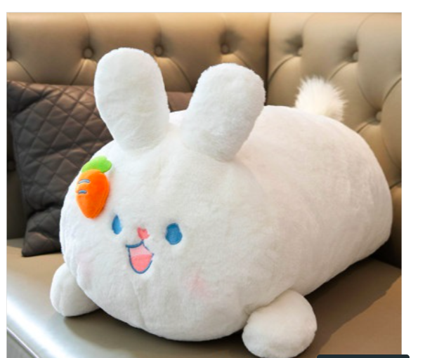 Thú nhồi bông thỏ trắng cà rốt đáng yêu - Size từ 55cm đến 90cm - Quà tặng gấu bông thỏ trắng lông mịn.