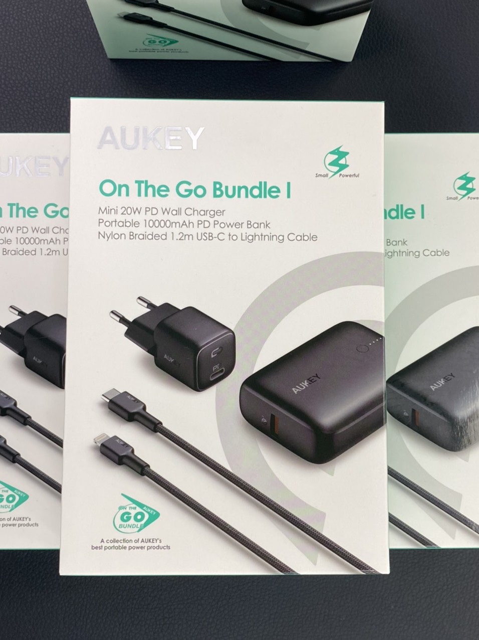 COMBO BỘ PIN SẠC DU LỊCH AUKEY ON THE GO BUNDLE TK-2 (SDP N83 10.000mAh/Củ B1 20W/Cáp PD CL1 Dài 1,2m) - Hàng Chính Hãng