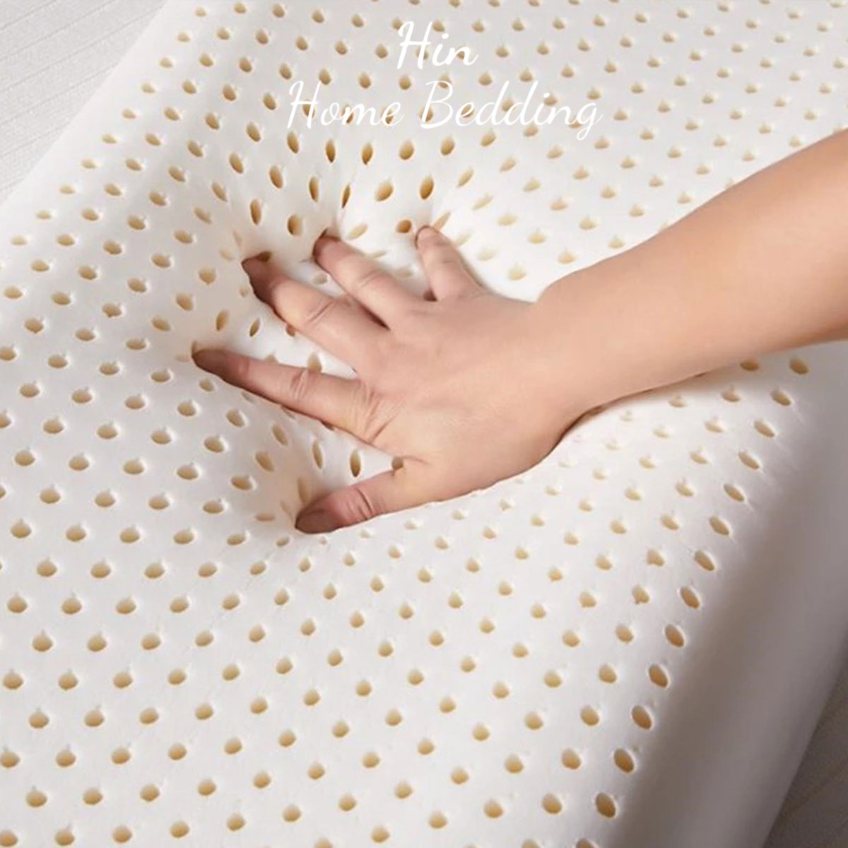 Gối Cao Su Massage Thiên Nhiên Kết Hợp Lượn Sóng Hin Home Bedding Gối Ngủ Nằm Êm Ngủ Ngon