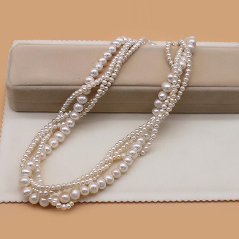 Dây Chuyền Ngọc Trai Thật Nước Ngọt choker Ôm Sát Cổ - Trường Thịnh Ngọc Trai