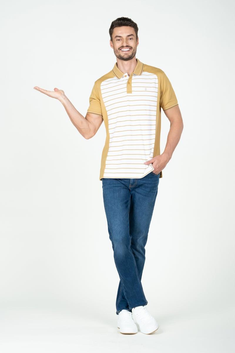 Áo thun polo nam tay ngắn KS22FH51C-SCWK - BROWN, BROWN