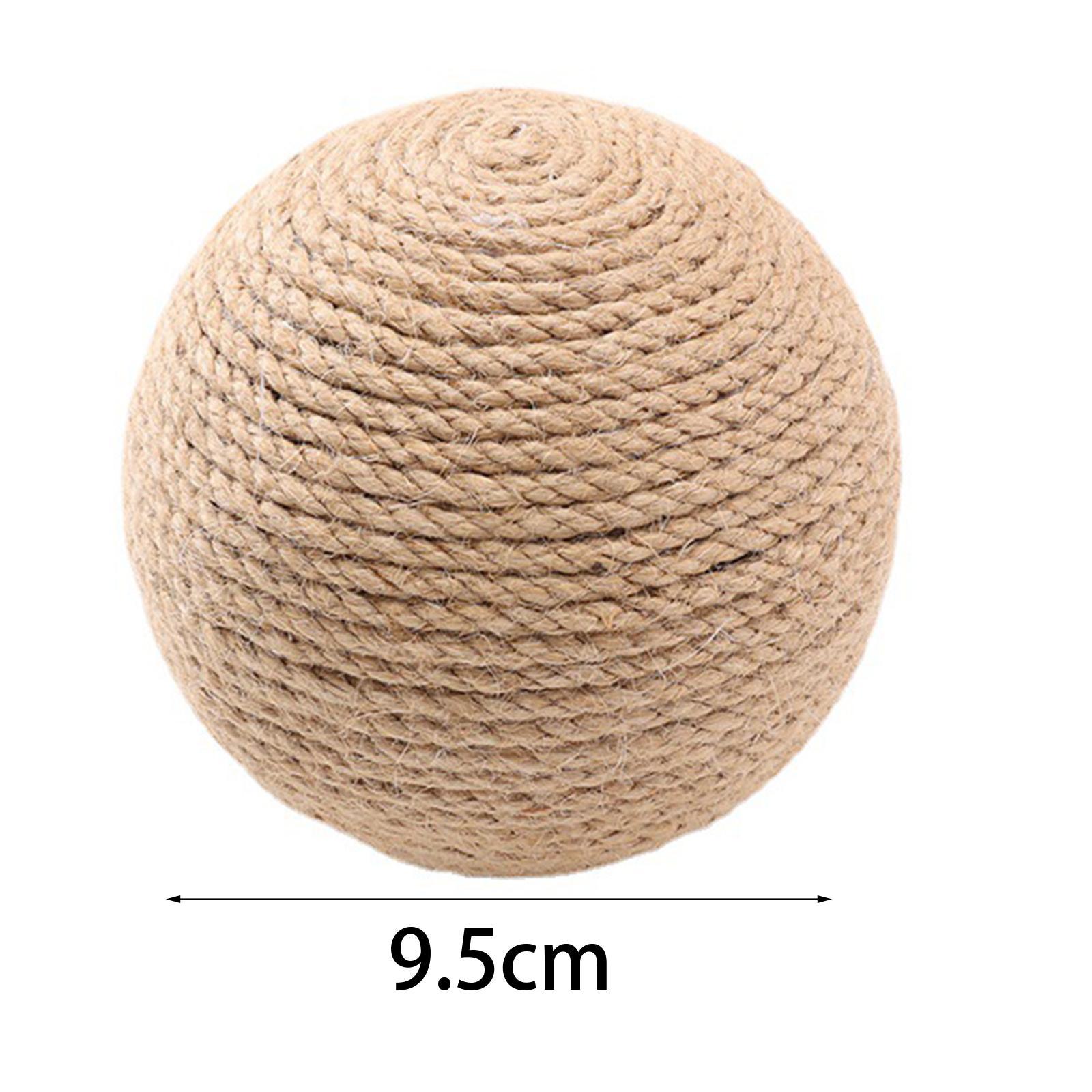 Cat Scratching Ball Sisal Rope Funny Wear Resistant Exercise Stable Grind Claw Cat Scratcher Ball Kitten Interactive Toy