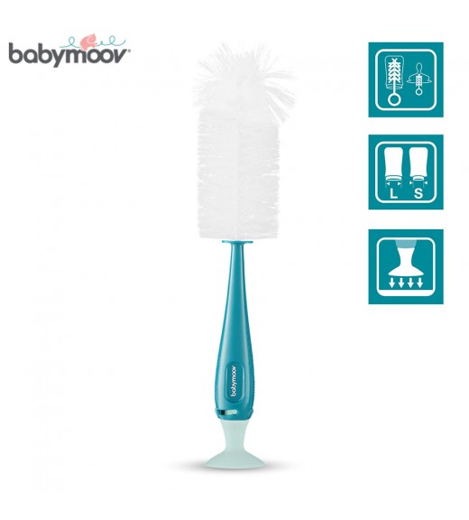 CHỔI CỌ BÌNH SỮA &amp;amp; NÚM TI BABYMOOV BM16596 (XANH NGỌC)