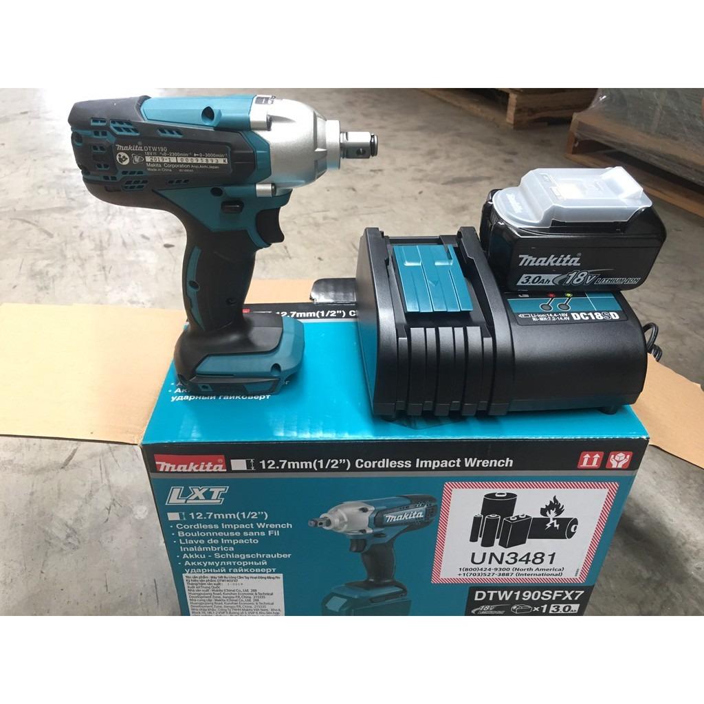 MÁY SIẾT BU LÔNG DÙNG PIN MAKITA DTW190SFX7 - HÀNG CHÍNH HÃNG
