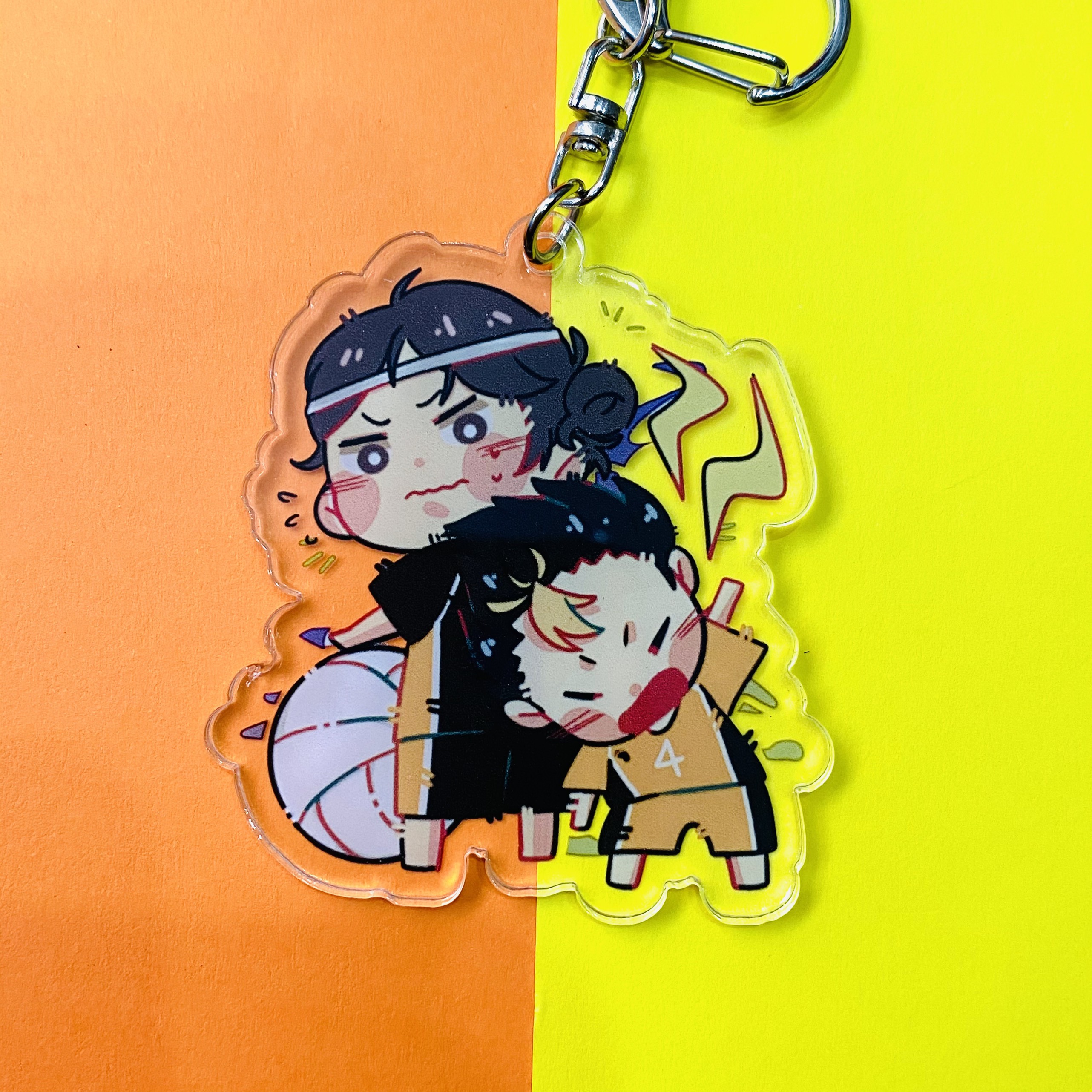 ( Mica trong acrylic ) Móc khóa Haikyuu!! Vua bóng chuyền ver couples quà tặng xinh xắn dễ thương chibi anime (MẪU GIAO NGẪU NHIÊN)