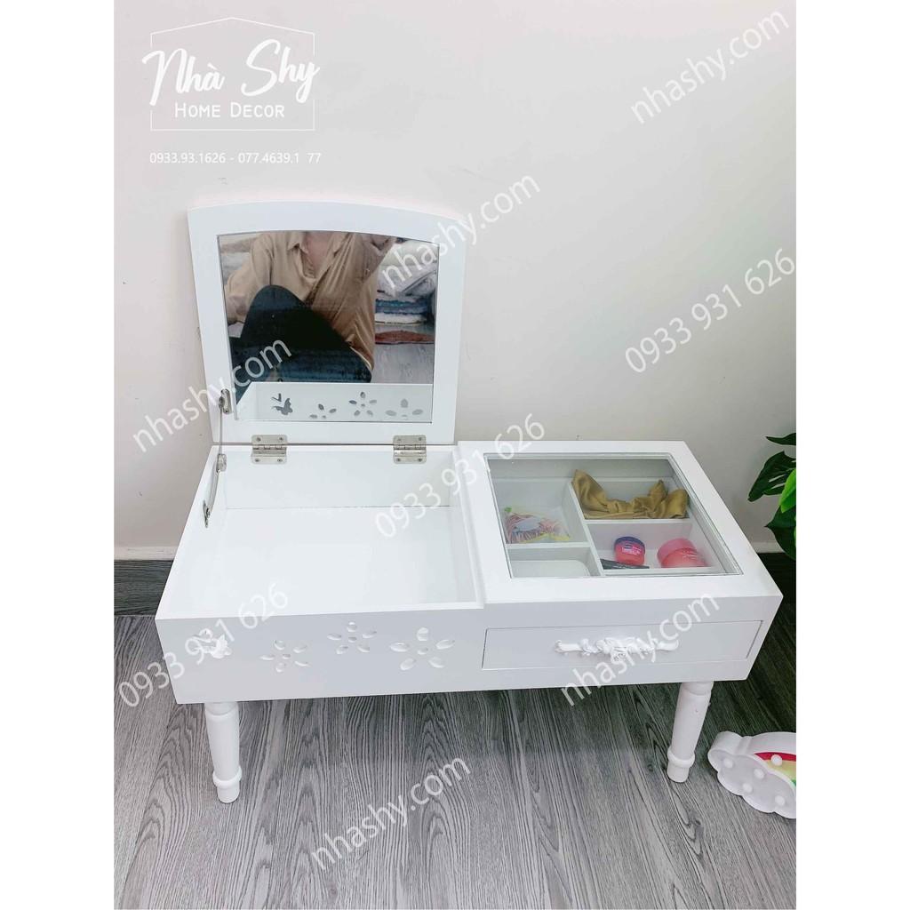 Bàn Trang Điểm Mini Phong Cách Dễ Thương- Bàn ngồi bệt mini size nhỏ gọn