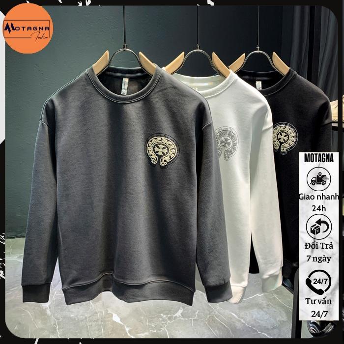 Áo sweater nam dáng ôm, Áo nỉ mùa đông chất đẹp nam tính in Huy Hiệu Nhỏ mã NZ652