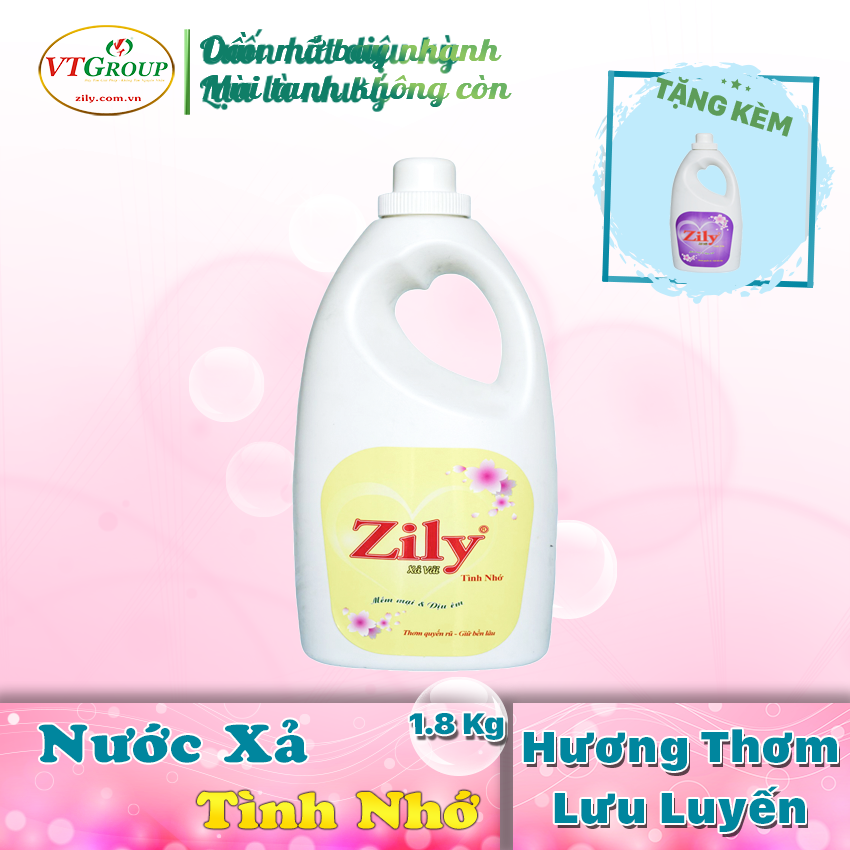 Nước xả vải Zily can 1.8kg (6chai/ Thùng) - Tặng 1 chai NG KH 3.8KG