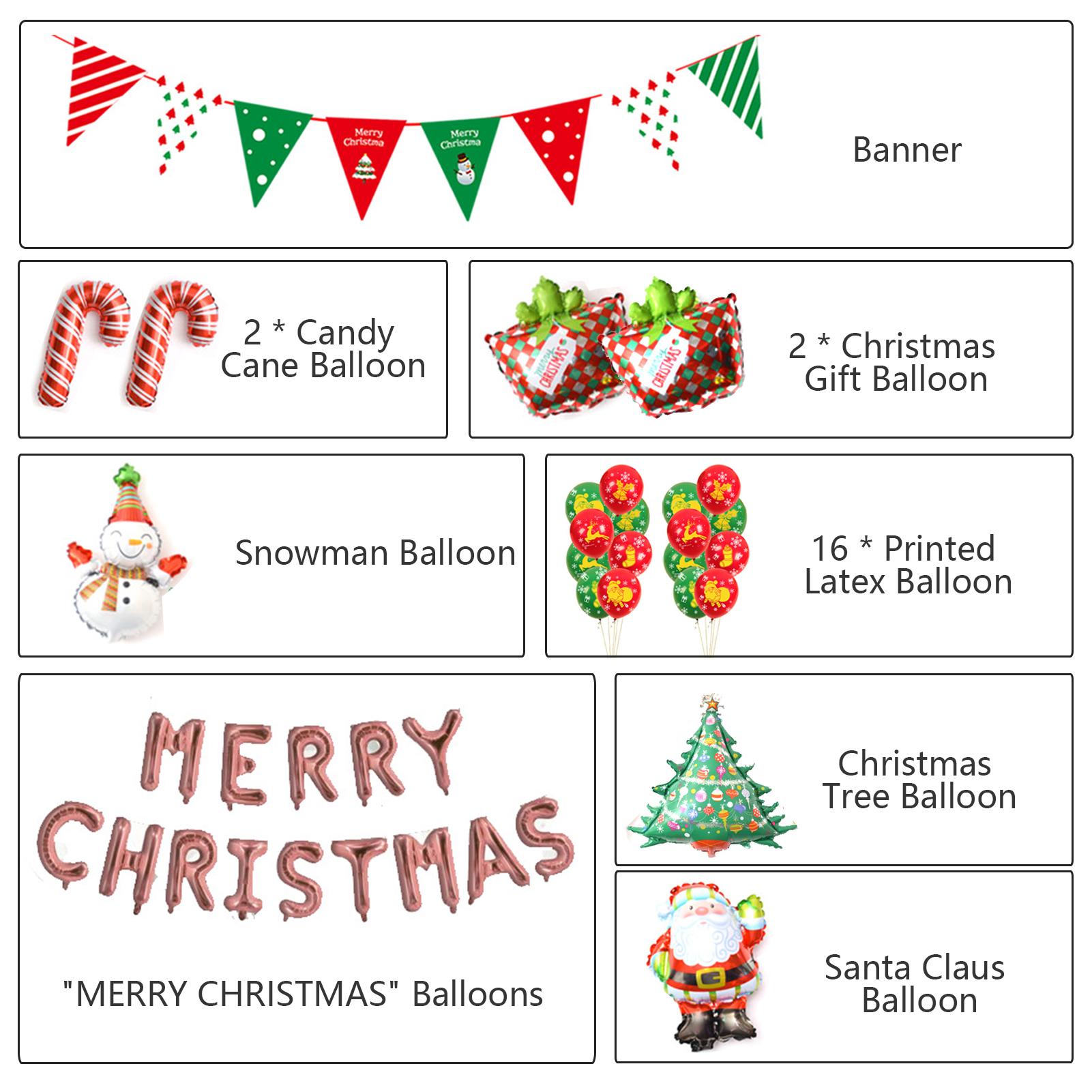 Bộ 25 bong bóng trang trí giáng sinh