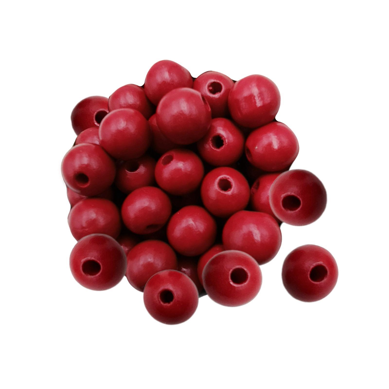 Wood Beads Unfinished Round Colorful Spacer Beads Wooden Beads for Crafts DIY Halloween