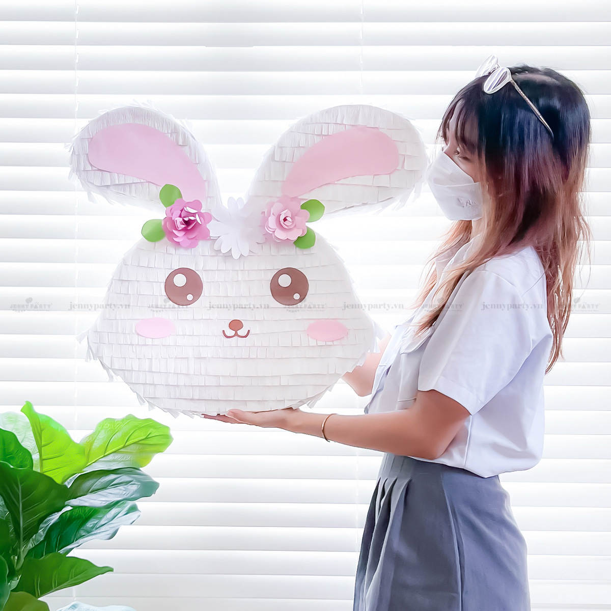 Pinata - Thỏ Cài Hoa - Trò Chơi Đập Kẹo