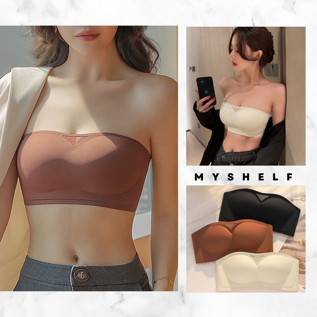 M204. Áo cúp ngực không dây chống tụt, áo lót su không dây nâng ngực siêu hot