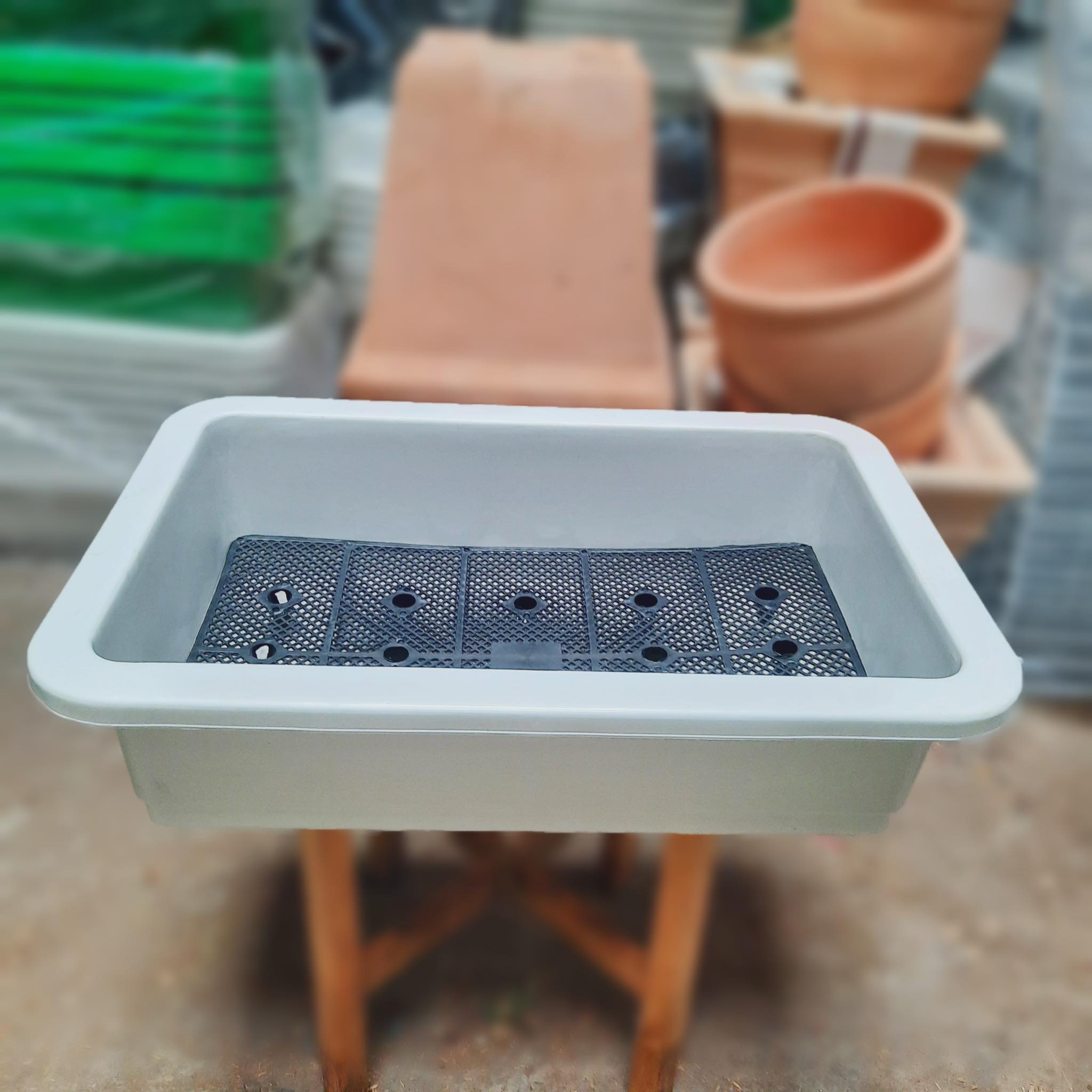 Khay trồng rau chữ nhật M 65*43*18 màu ĐEN