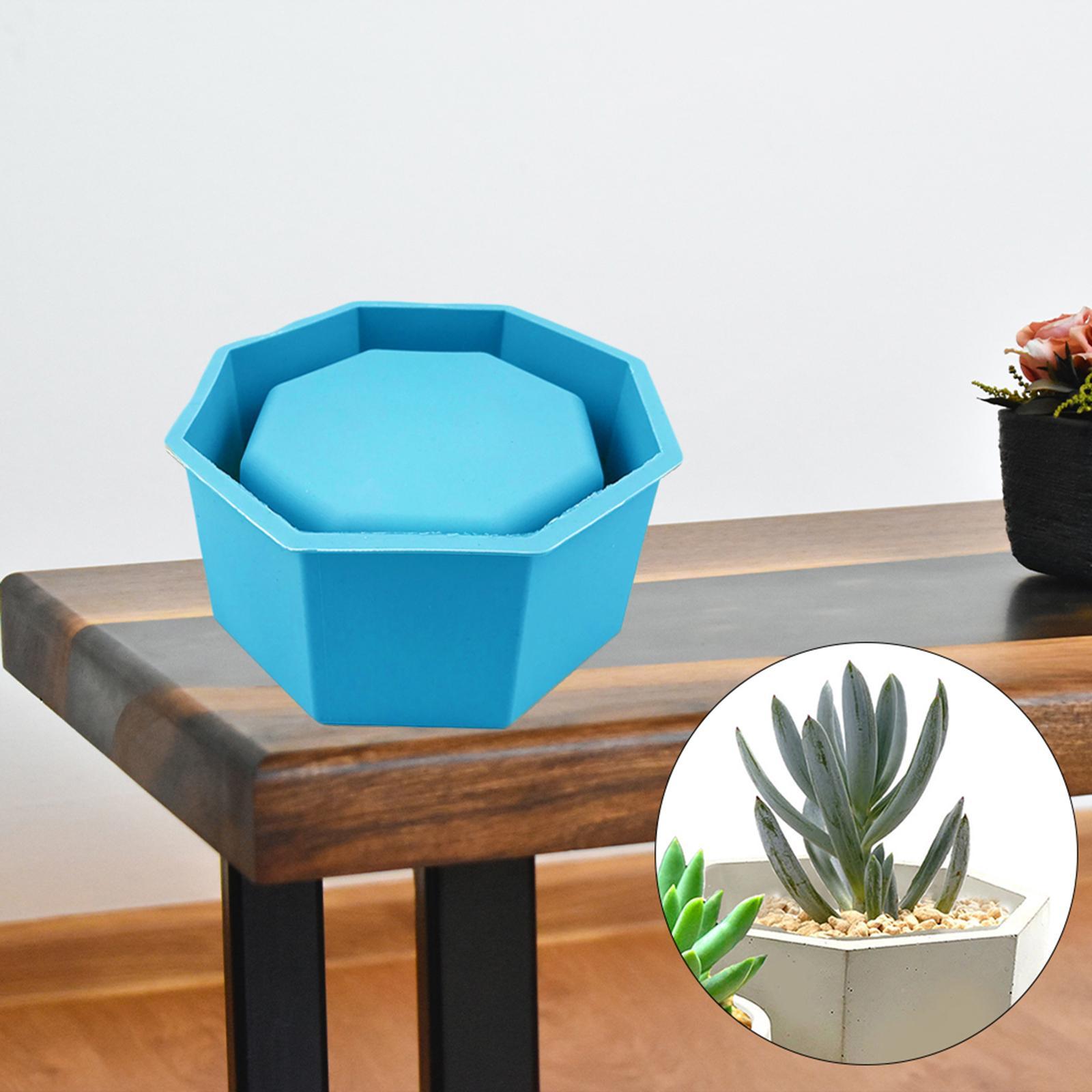 Round Concrete Flower Pot Silicone Mold Succulent Planter Mold Homemade Succulent Plant Pot Moulds for Flowers