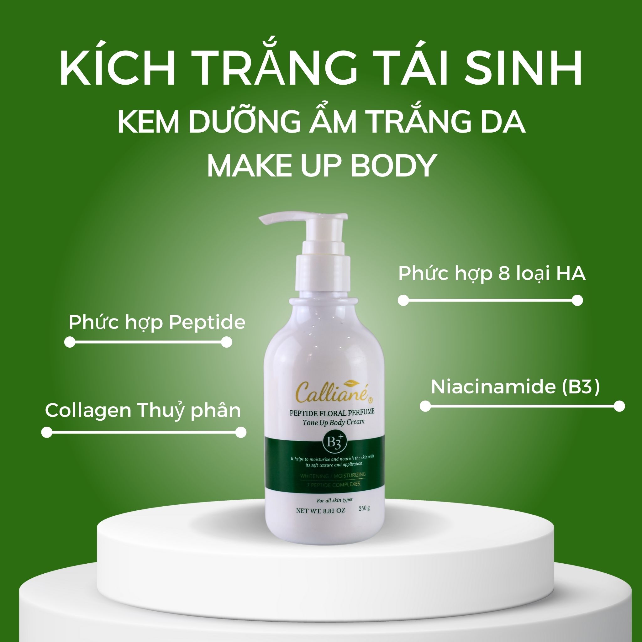 Kem Dưỡng ẩm Trắng Da Make Up Body Nước Hoa Calliané Hàn Quốc