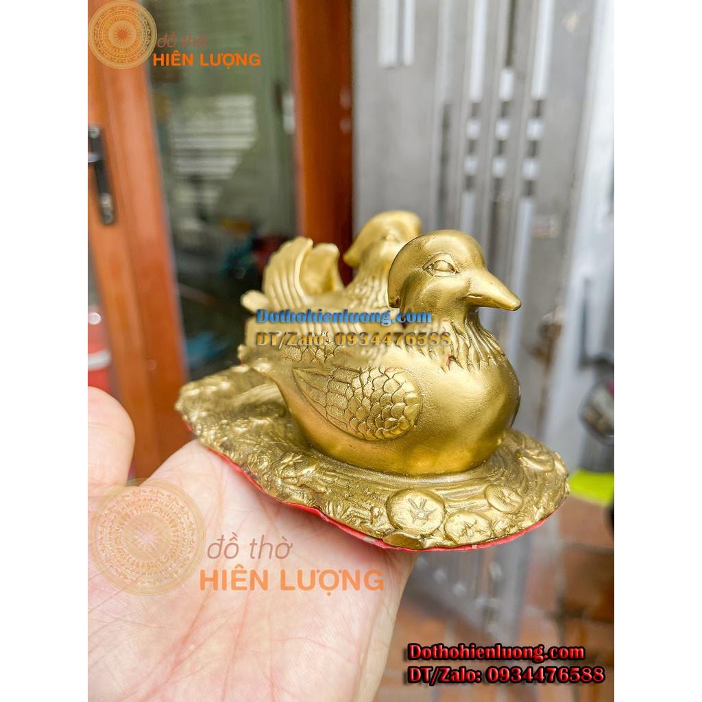 Đôi Chim Uyên Ương Hồ Sen Bằng Đồng Vàng Nguyên Chất Phong Thủy - Biểu Tượng Của Ấm No Hạnh Phúc