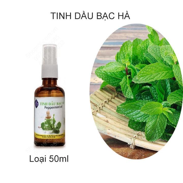 Tinh dầu Bạc hà 100% nguyên chất giúp xịt thơm phòng, được chiết xuất từ bạc hà