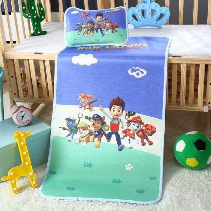 Chiếu lụa điều hòa 3D kèm gối cho bé họa tiết hoạt hình Disney